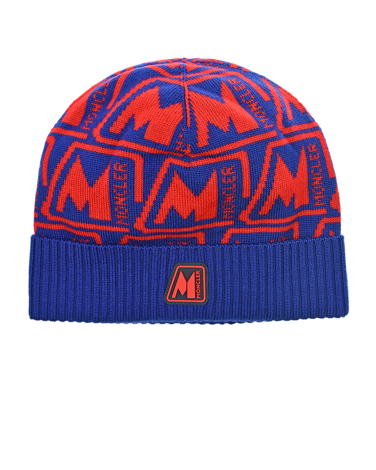 Комплект: шапка и шарф с логотипом Moncler детский, размер L, цвет синий - фото 4