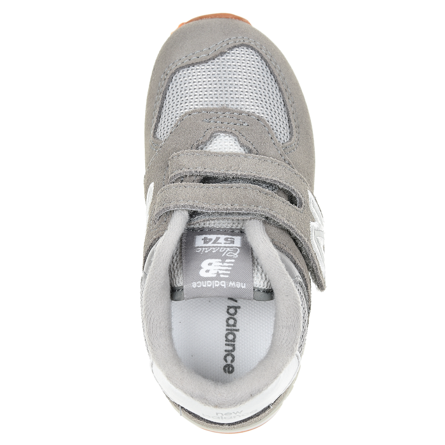 Серые кроссовки Classic 574 NEW BALANCE детские, размер 23, цвет серый - фото 4
