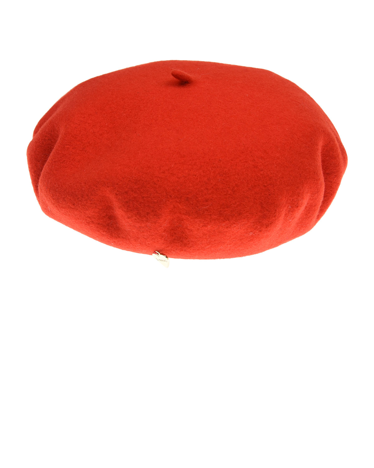 Красный берет из шерсти с подвеской в форме сердечка Il Trenino детский, размер 52 - фото 1