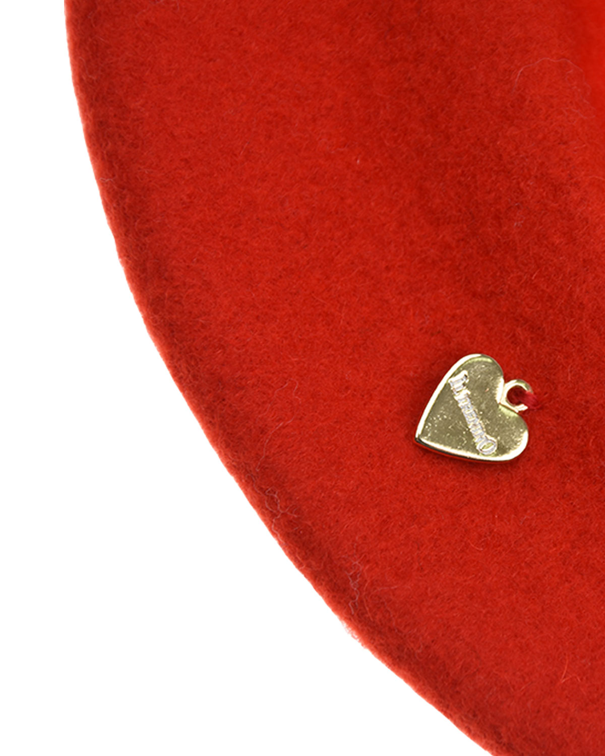 Красный берет из шерсти с подвеской в форме сердечка Il Trenino детский, размер 52 - фото 6