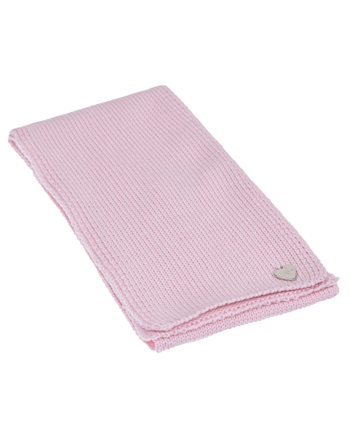 Розовый шарф из шерсти Il Trenino детский, размер unica