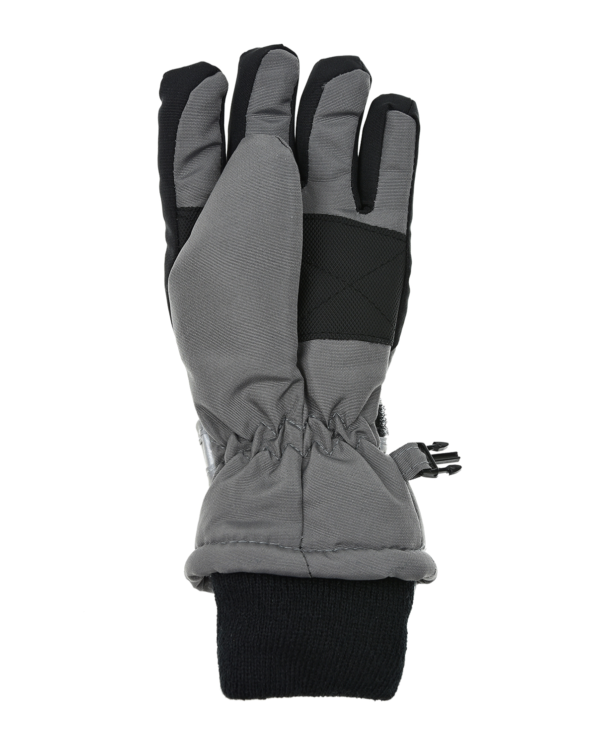 Серые непромокаемые перчатки со светоотражающими вставками MaxiMo детские, размер 2, цвет черный - фото 3