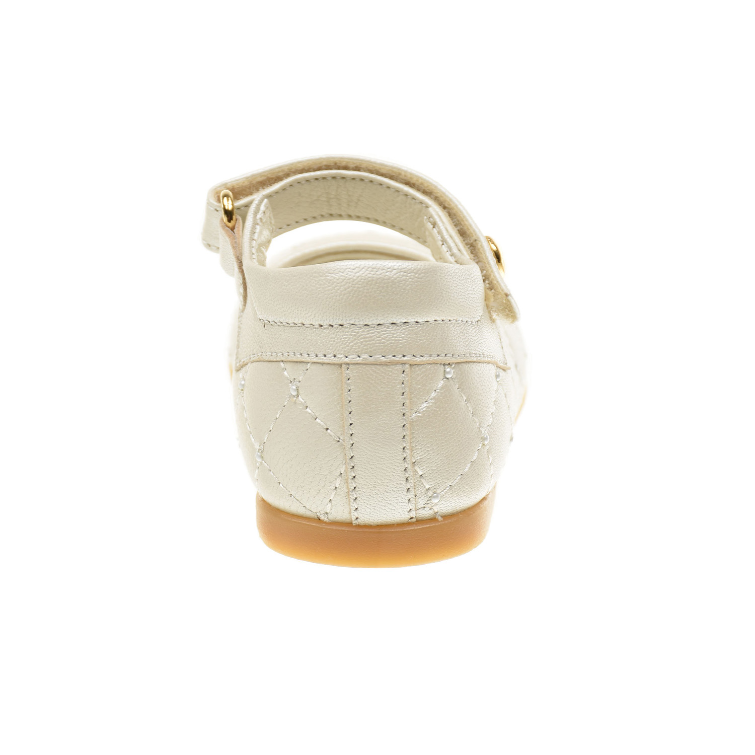 Кожаные туфли со стеганой отделкой Missouri детские, размер 19, цвет кремовый - фото 3