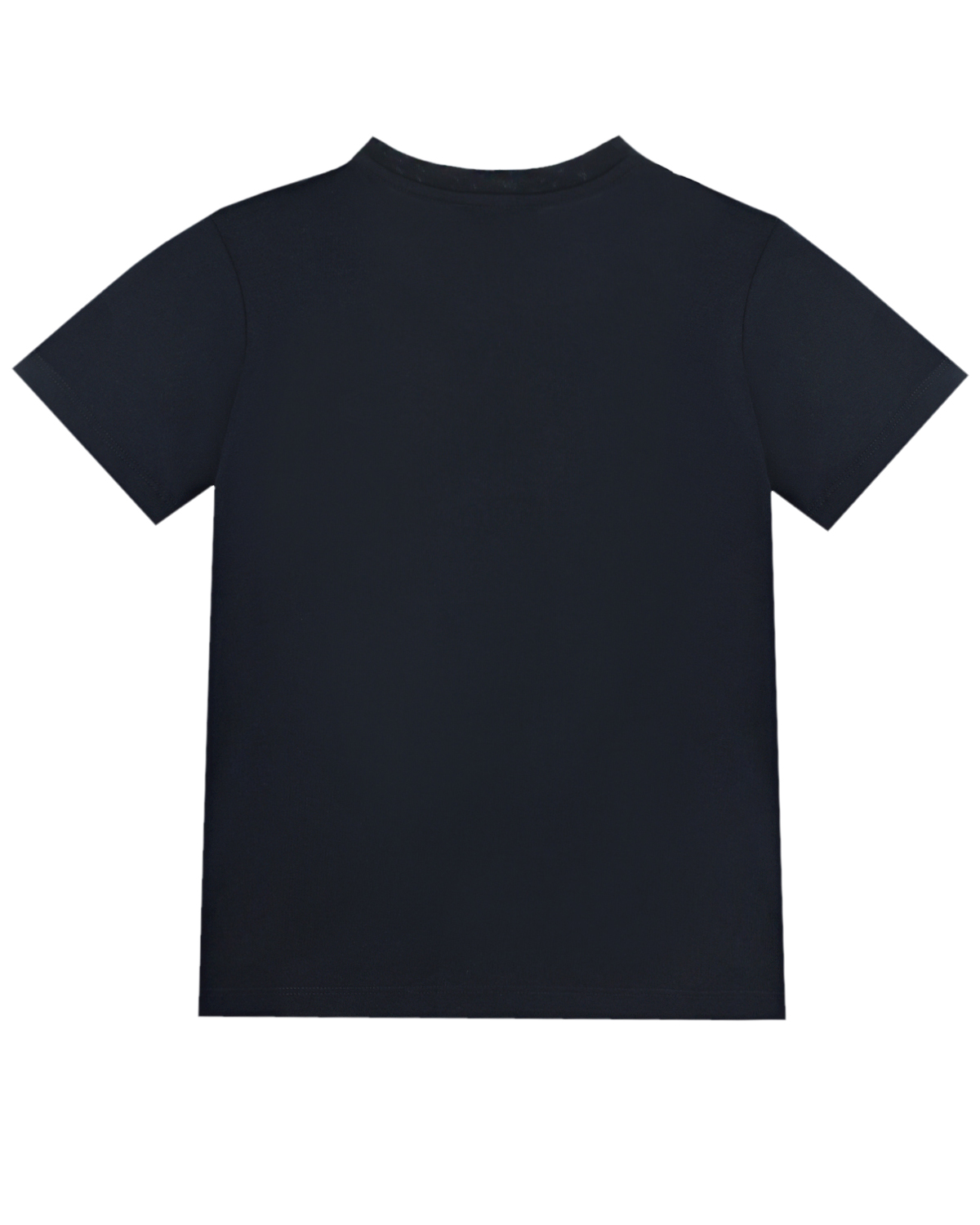 Темно-синяя базовая футболка Emporio Armani детское, размер 128, цвет синий - фото 2