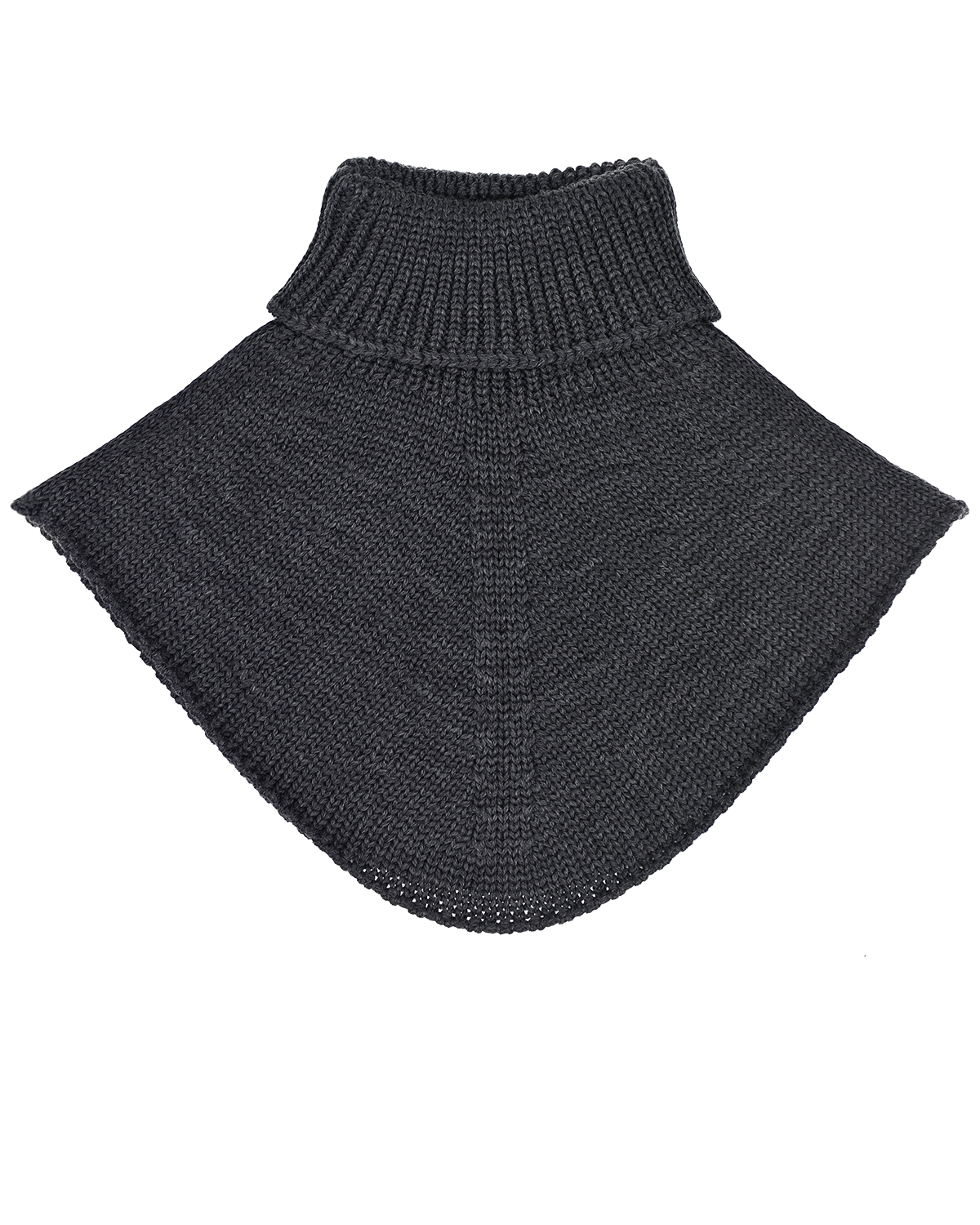 Темно-серый шарф-ворот из шерсти Il Trenino детское, размер unica - фото 2