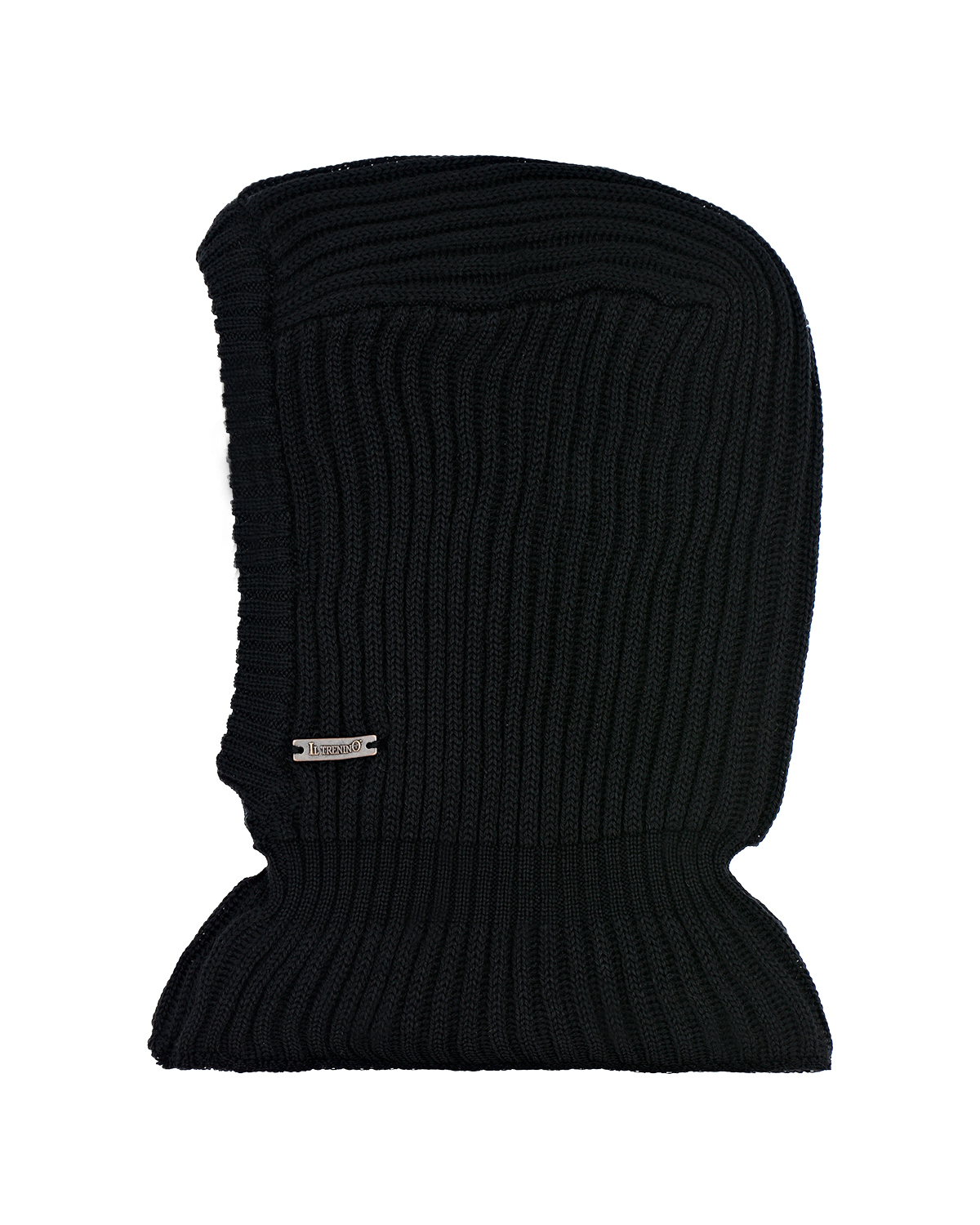 Черная шапка-шлем из шерсти Il Trenino детская, размер 55, цвет черный