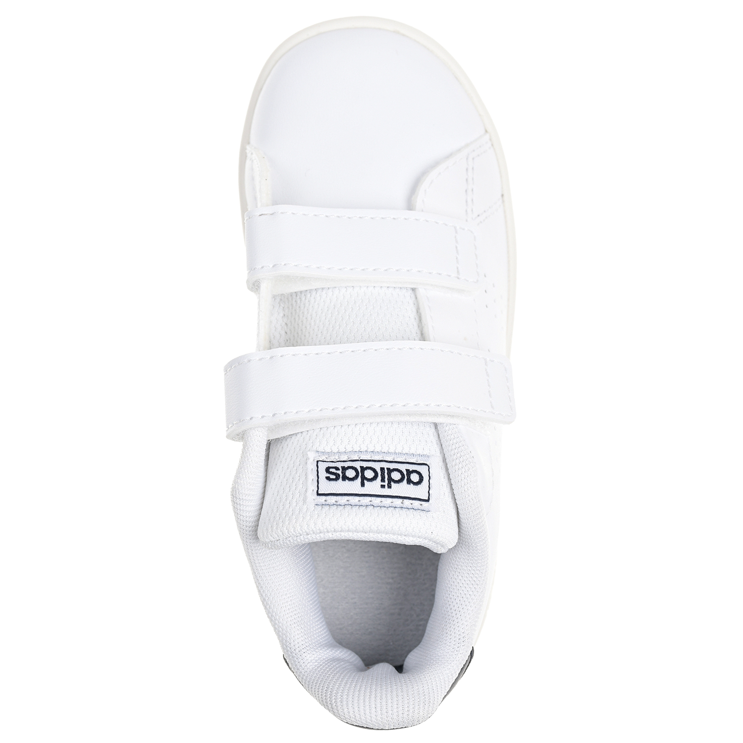 Белые кеды с двумя застежками велкро Adidas детские, размер 27, цвет белый - фото 4