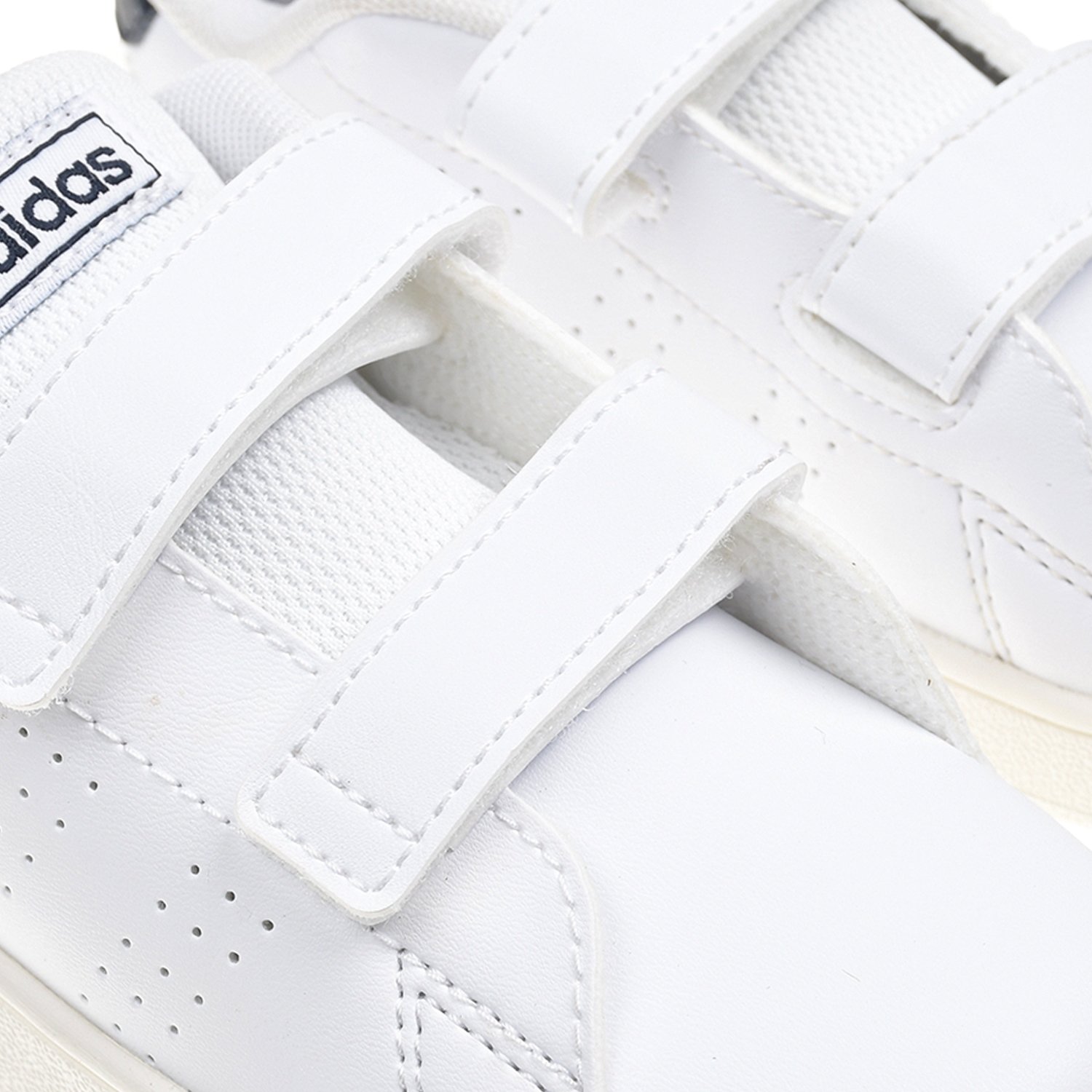 Белые кеды с двумя застежками велкро Adidas детские, размер 27, цвет белый - фото 6