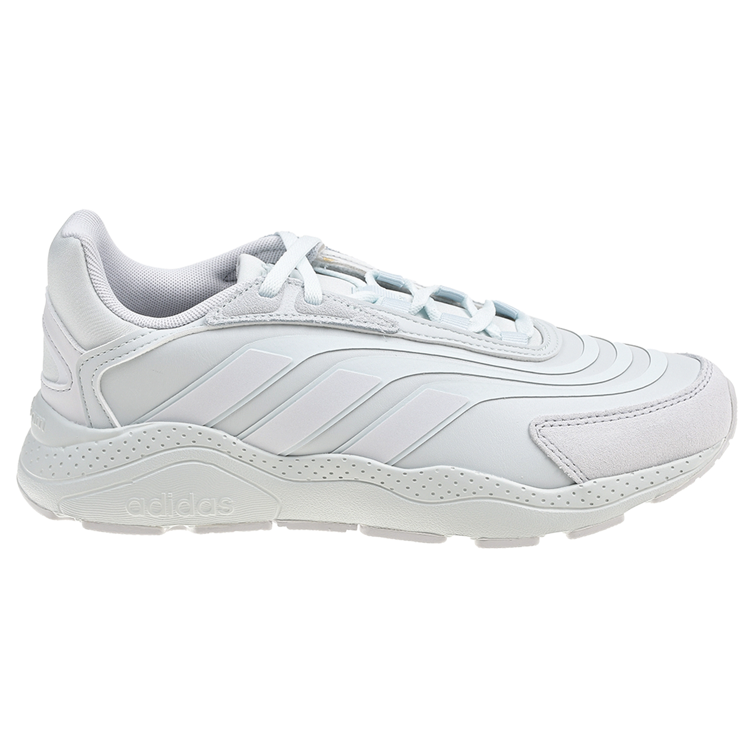 Однотонные белые кроссовки Adidas детские, размер 38, цвет белый - фото 2