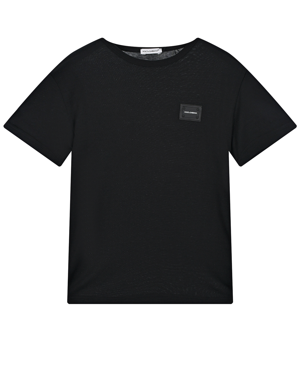 Базовая черная футболка Dolce&Gabbana детская, размер 116, цвет черный - фото 1