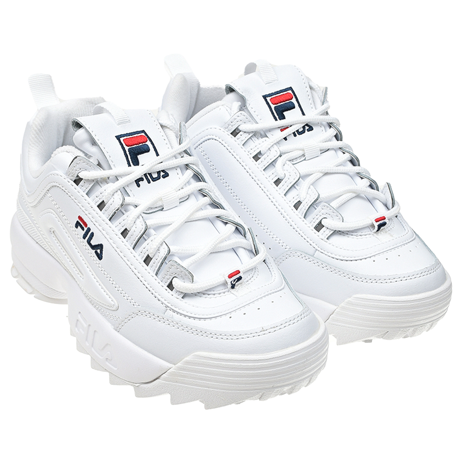 Белые кроссовки на высокой подошве FILA детские, размер 37, цвет белый - фото 1