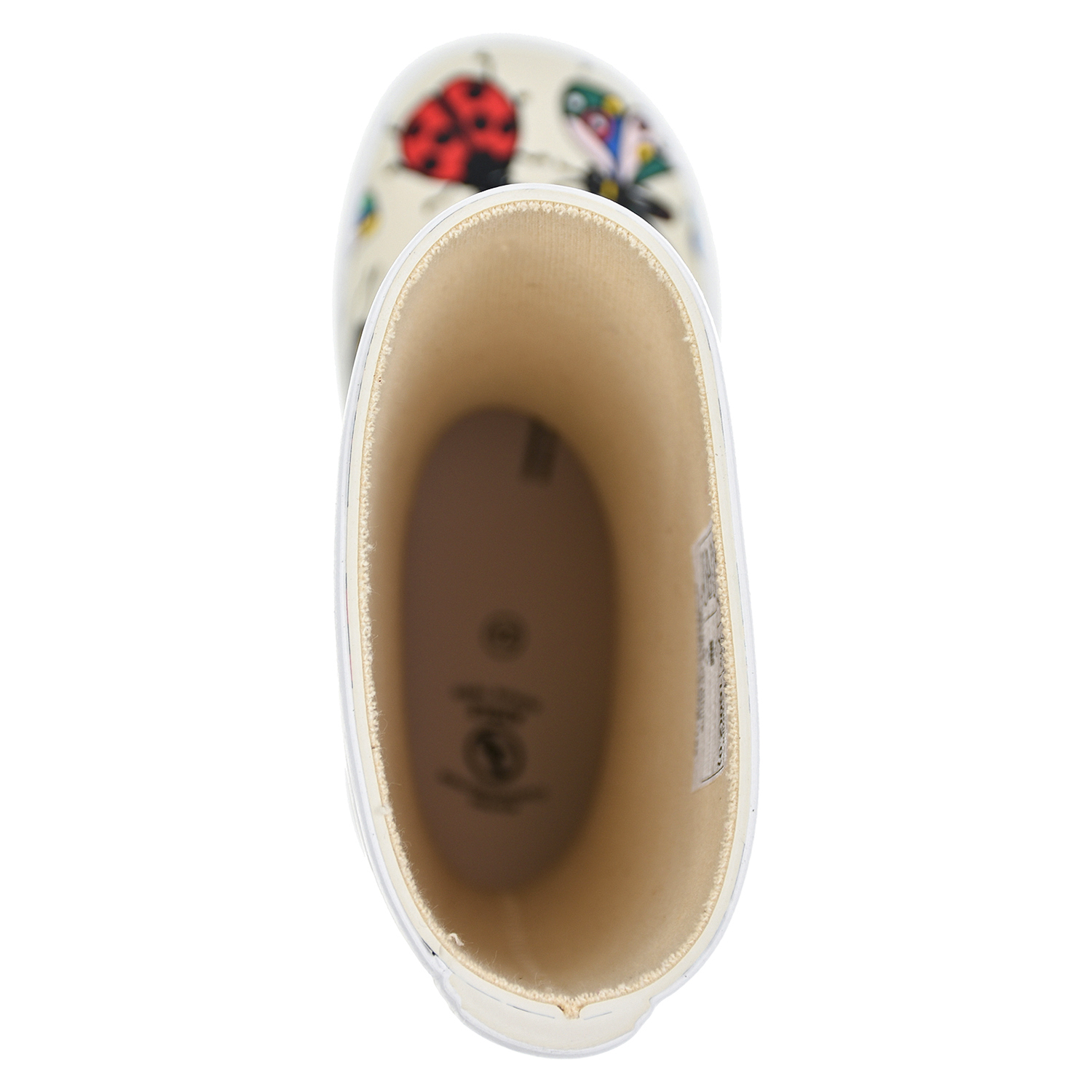 Резиновые сапоги с принтом "насекомые" AIGLE детские, размер 24, цвет белый - фото 4