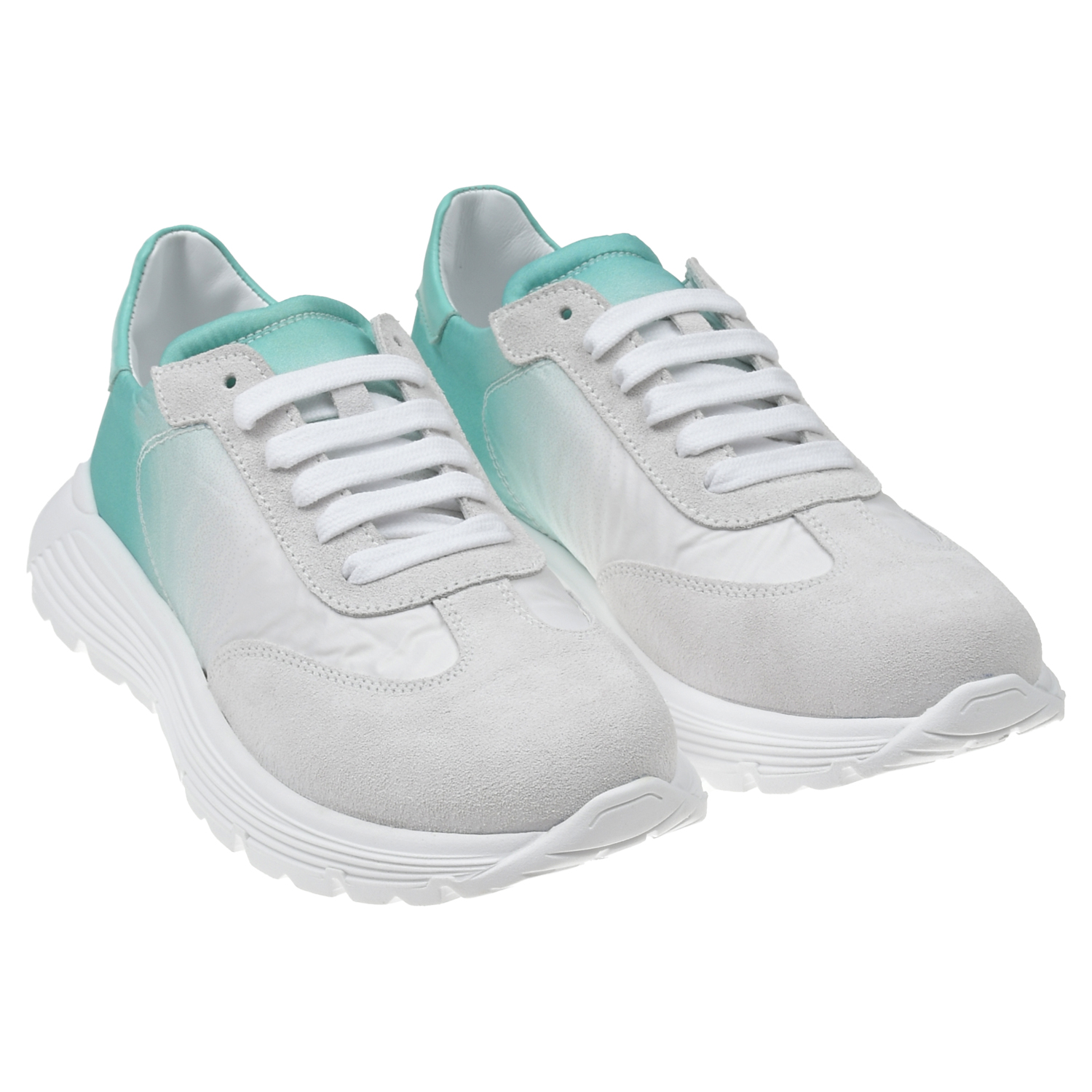 Белые кроссовки с градиентным принтом MSGM, размер 32, цвет белый - фото 1