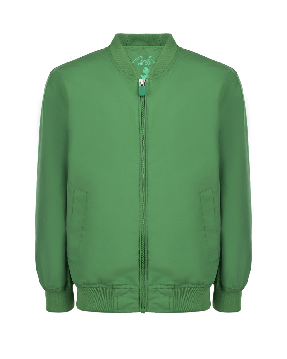 Зеленая куртка-бомбер Save the Duck розовое стеганое пальто с капюшоном save the duck детское