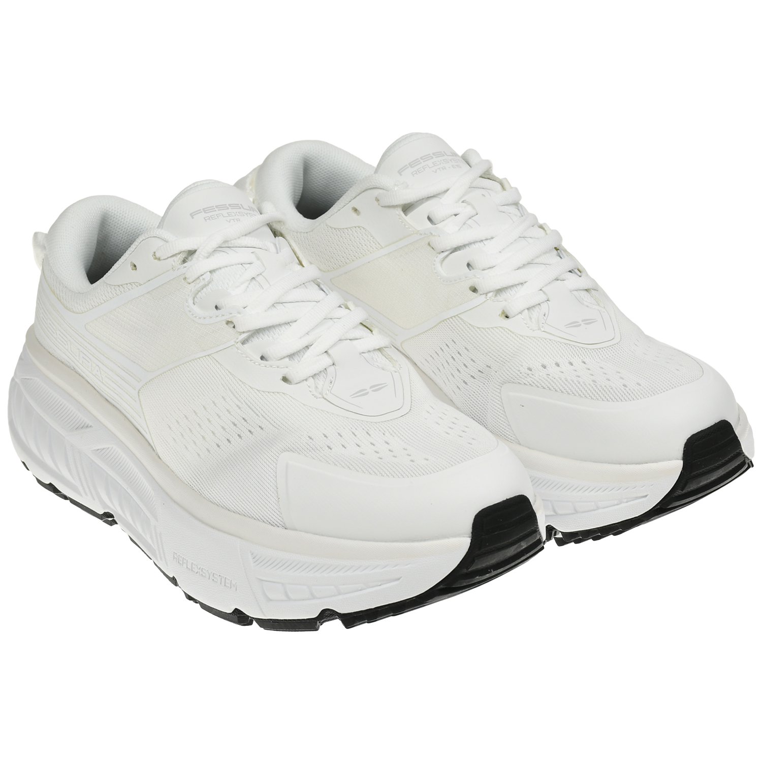 Кроссовки со шнуровкой на резинке, белые Fessura, размер 37, цвет нет цвета