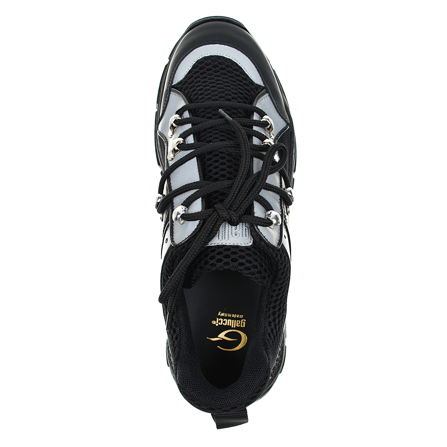 Черные кожаные кроссовки Gallucci детские, размер 37, цвет черный - фото 4
