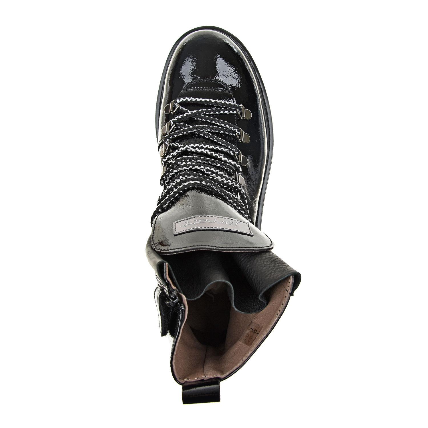 Высокие лакированные ботинки из кожи Jarrett, размер 40, цвет черный - фото 5