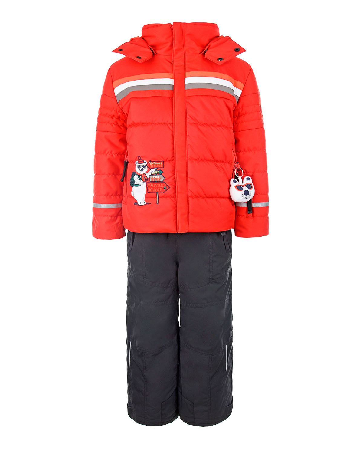 Комплект из куртки и полукомбинезона с аппликацией "мишка" Poivre Blanc детский - фото 1