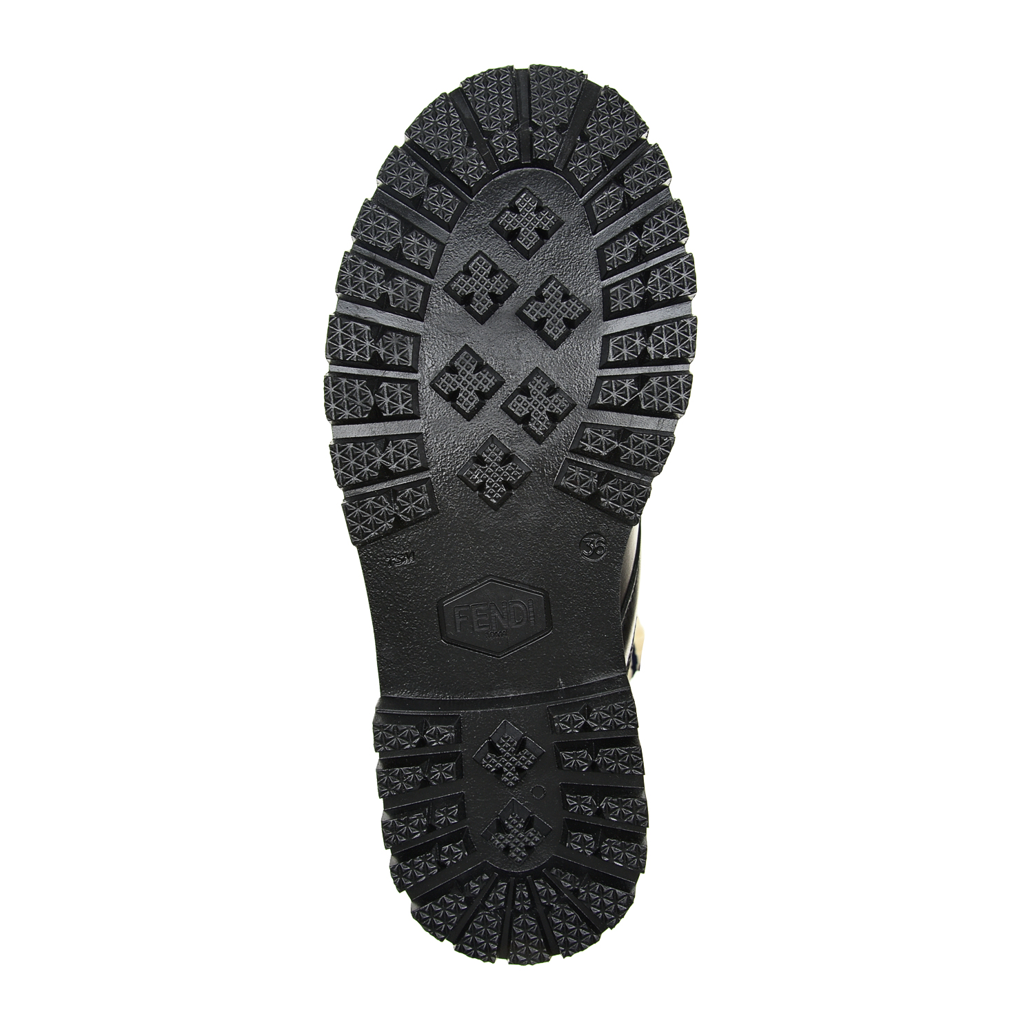Высокие ботинки с трикотажным верхом Fendi детские, размер 35, цвет черный - фото 5