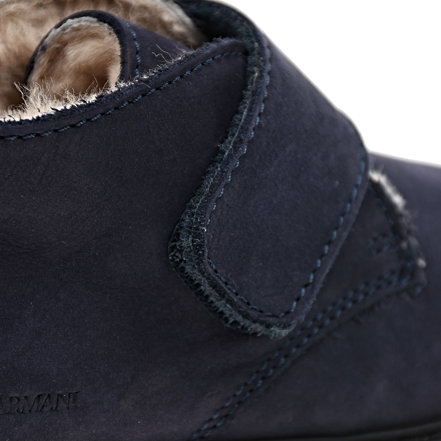 Синие ботинки с подкладкой из овчины Emporio Armani детские, размер 24, цвет синий - фото 6