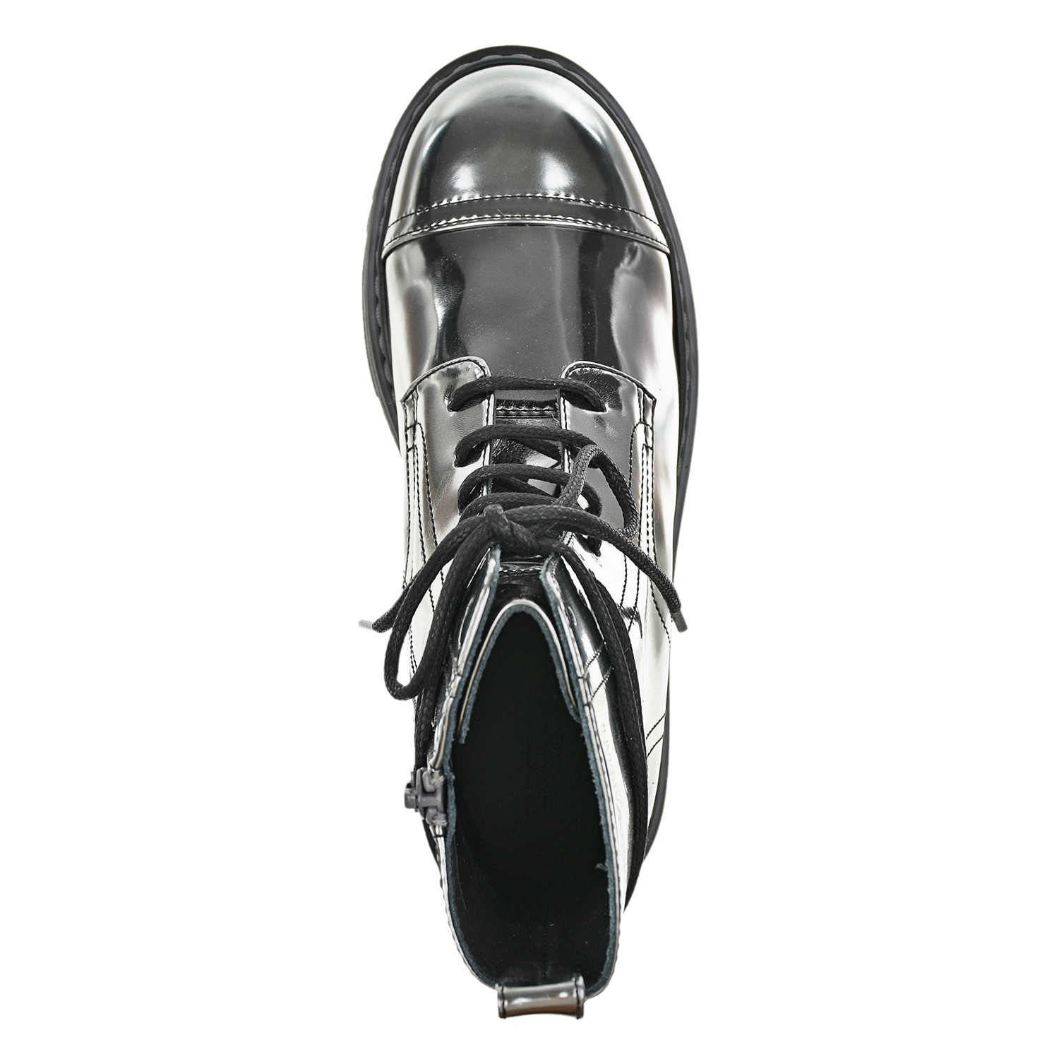 Высокие ботинки из кожи Emporio Armani детские, размер 34, цвет серебристый - фото 5