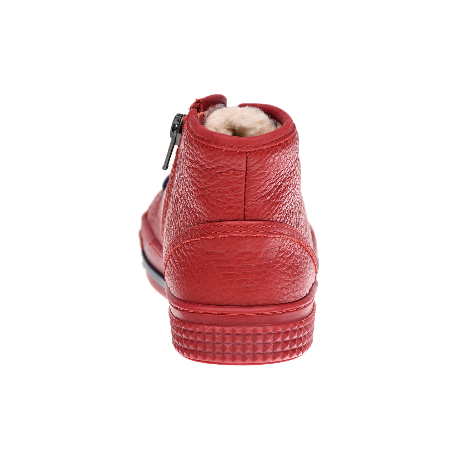 Высокие красные кеды Emporio Armani детские, размер 29, цвет красный - фото 3