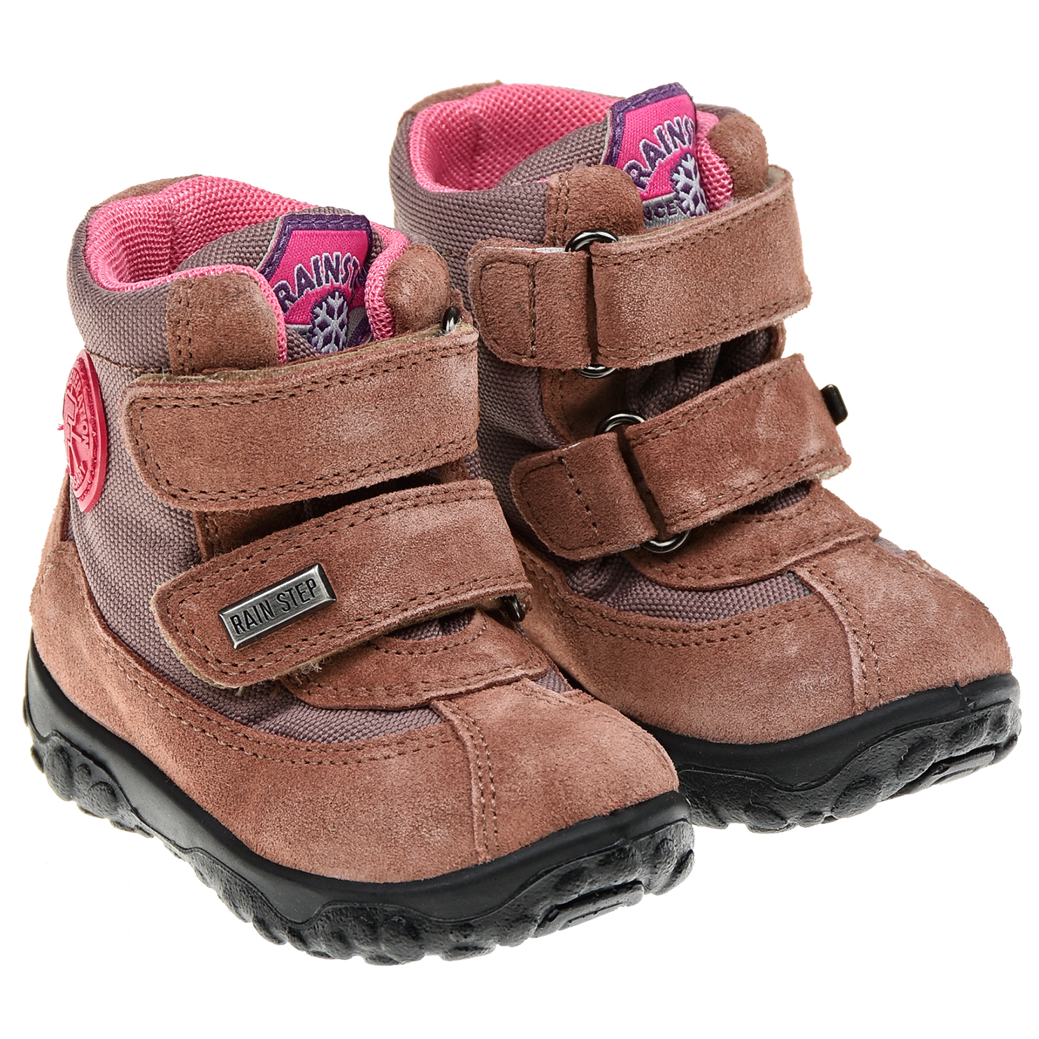 Ботинки из замши для девочек Falcotto детские, размер 20, цвет розовый