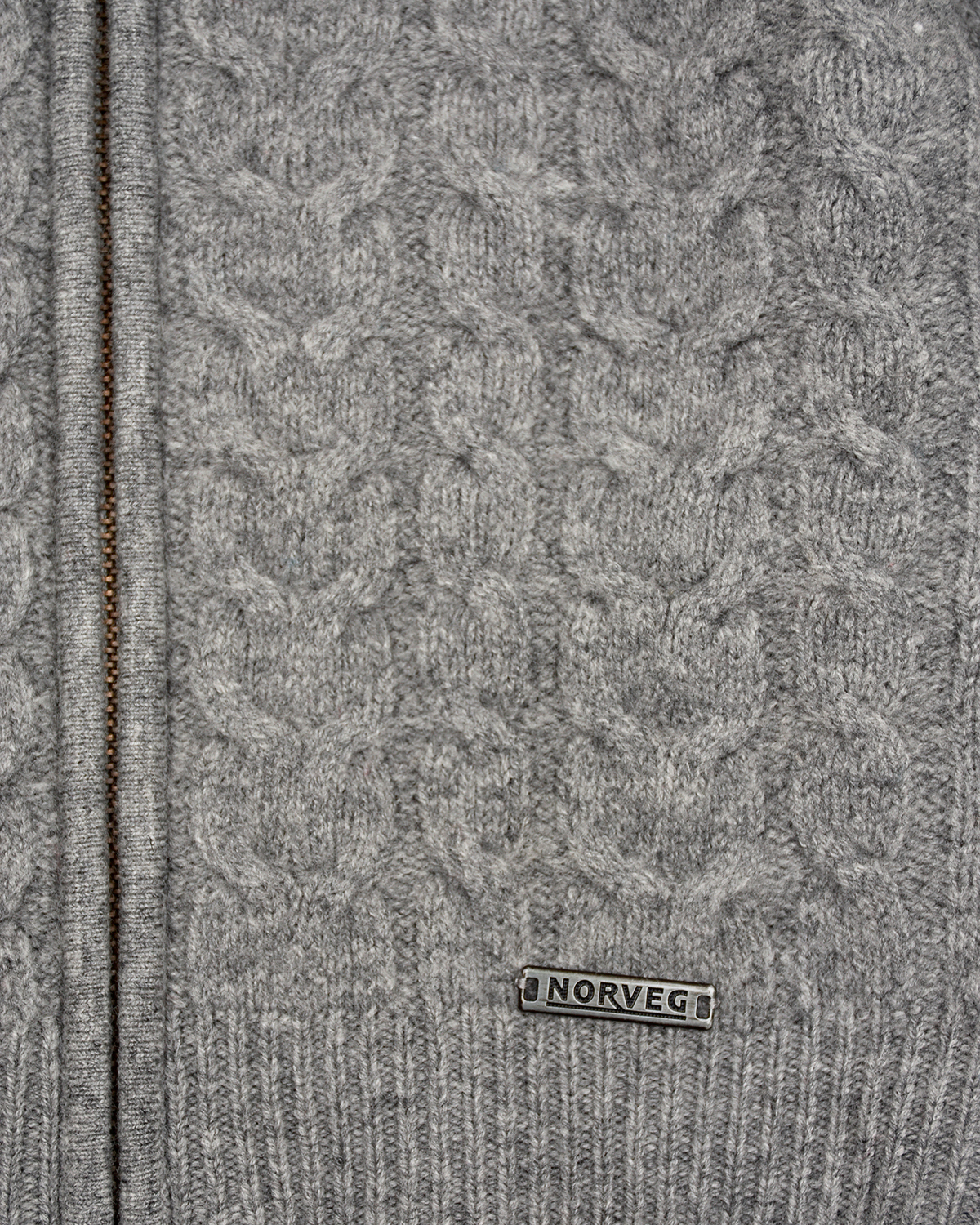 Серая кофта на молнии из шерсти Norveg детская, размер 80, цвет серый - фото 4