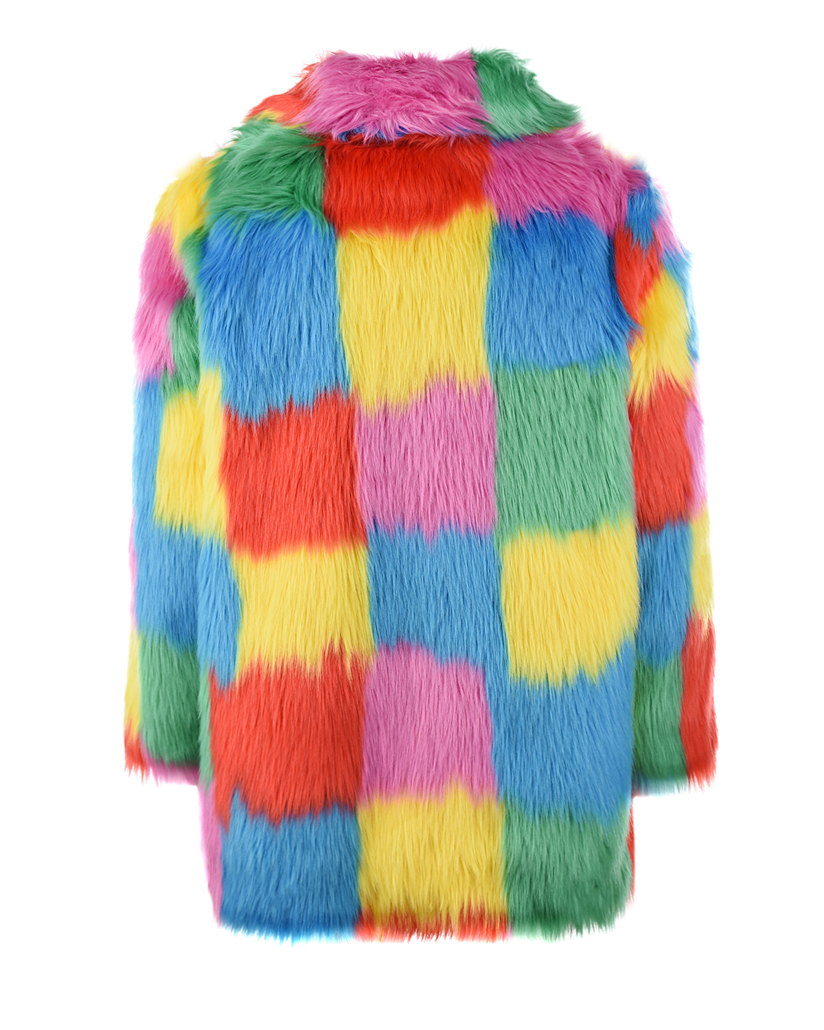 Шуба с разноцветным мехом Stella McCartney детская, размер 104 - фото 3