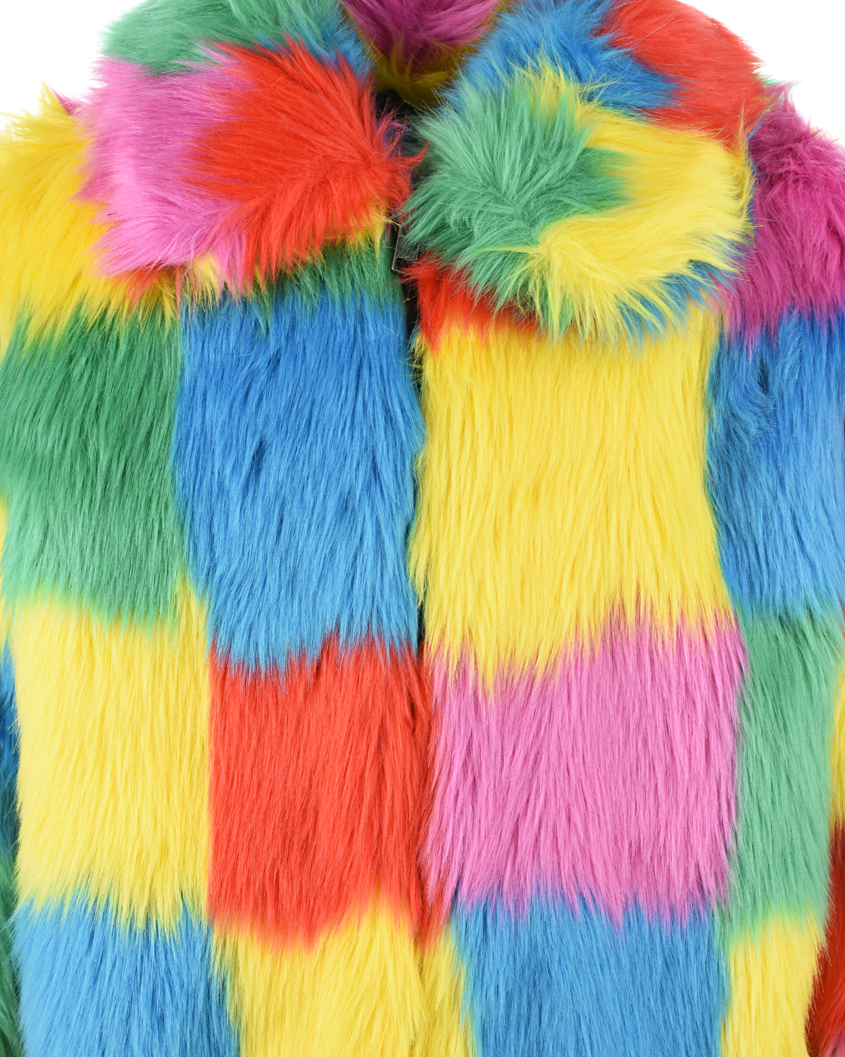 Шуба с разноцветным мехом Stella McCartney детская, размер 104 - фото 4