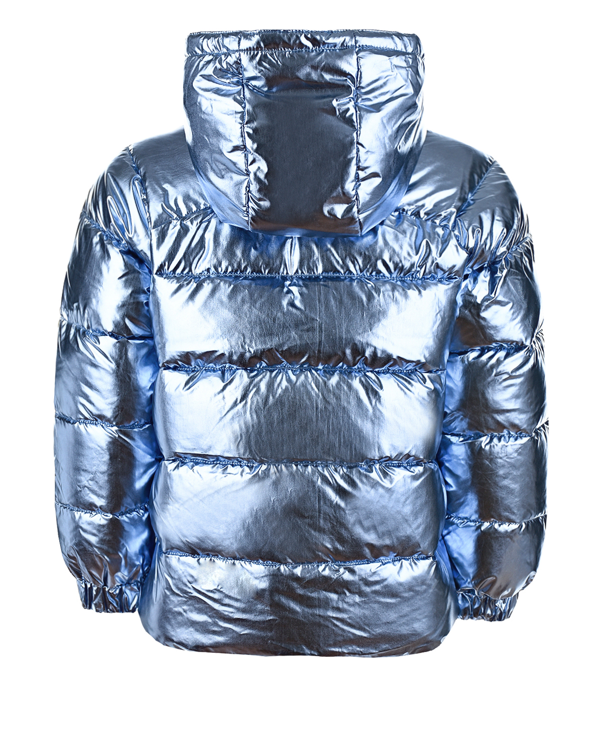 Стаганая куртка с эффектом металлик Stella McCartney детская, размер 104, цвет нет цвета - фото 3