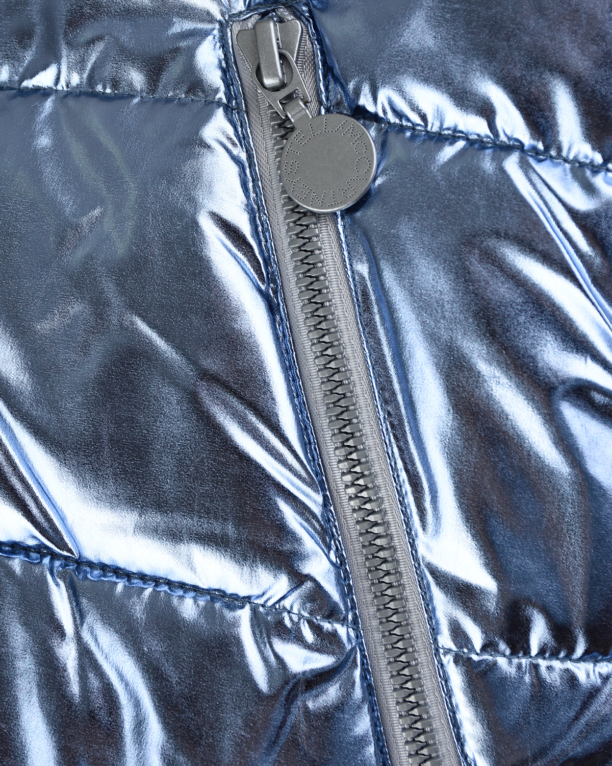 Стаганая куртка с эффектом металлик Stella McCartney детская, размер 104, цвет нет цвета - фото 4