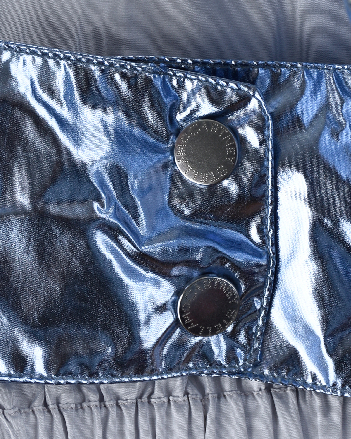 Стаганая куртка с эффектом металлик Stella McCartney детская, размер 104, цвет нет цвета - фото 5