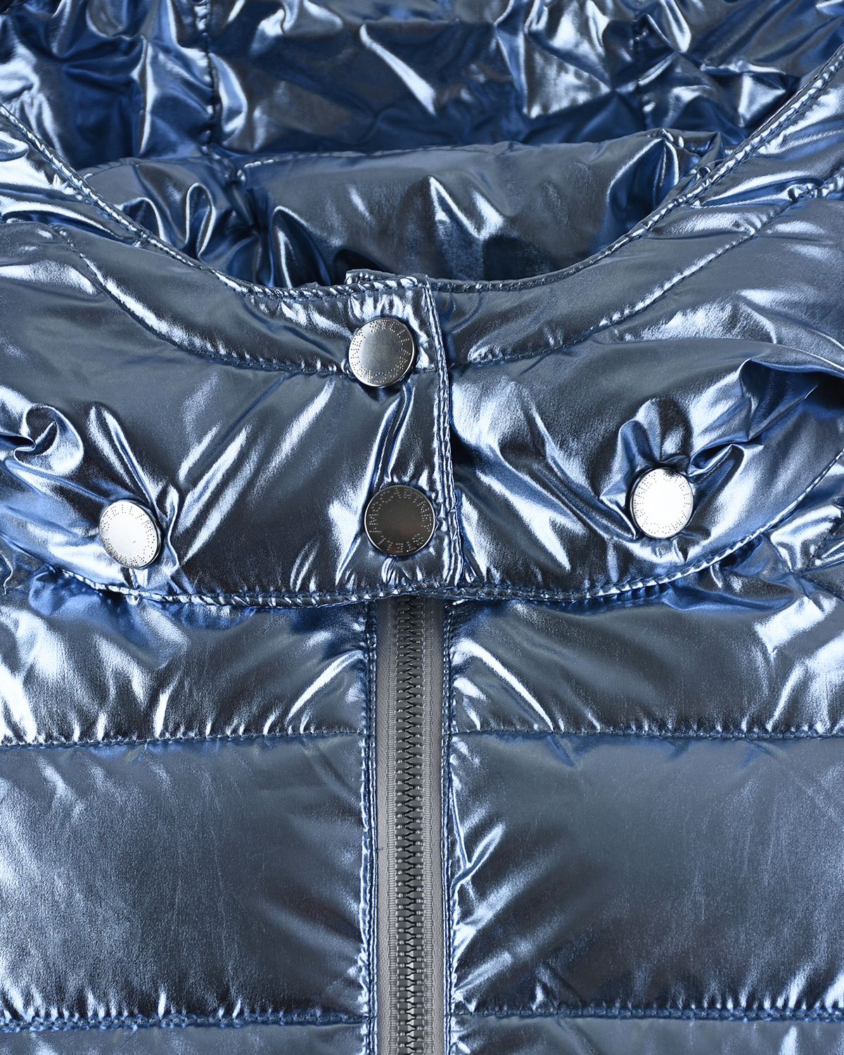 Стаганая куртка с эффектом металлик Stella McCartney детская, размер 104, цвет нет цвета - фото 6