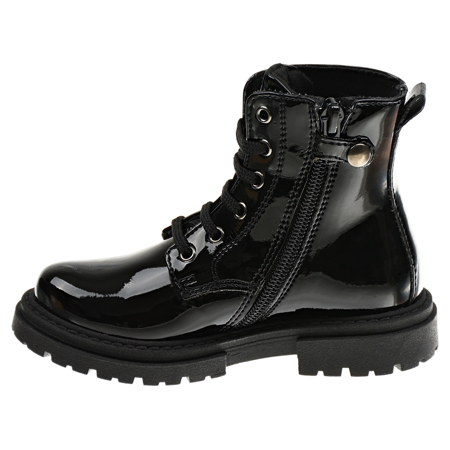 Черные лаковые ботинки Walkey детские, размер 25, цвет черный - фото 3