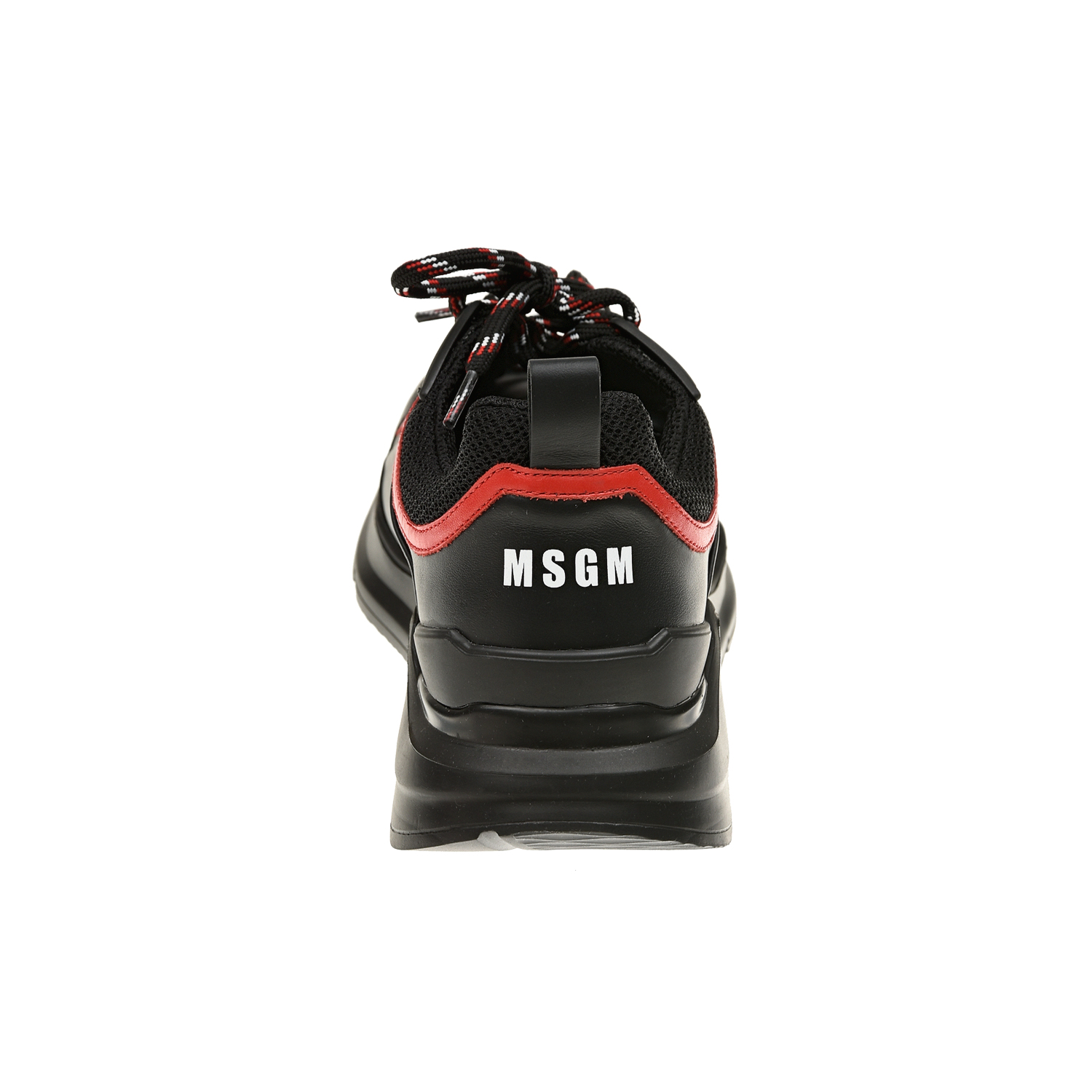 Черные кроссовки с красной отделкой MSGM детские, размер 36, цвет черный - фото 3