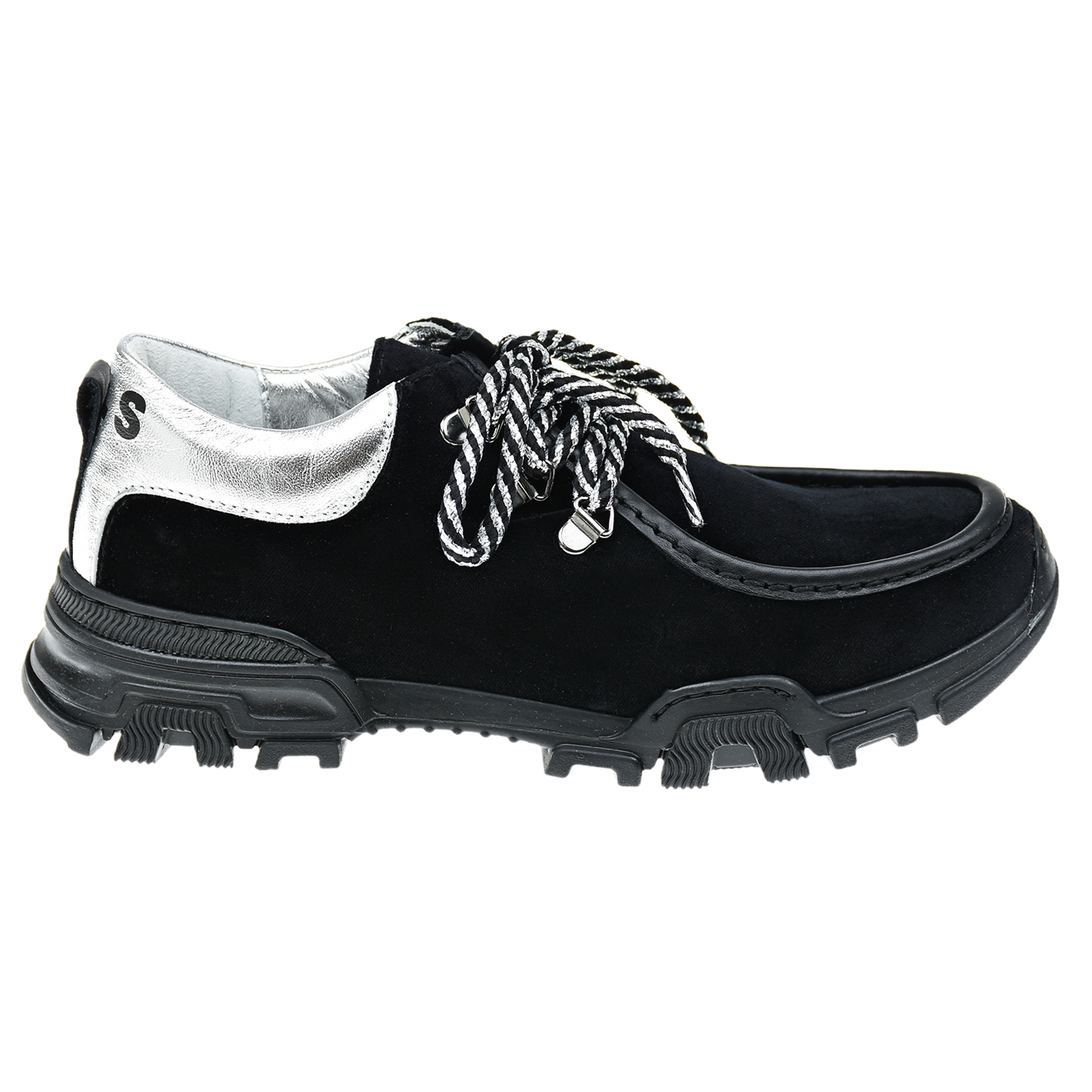 Низкие ботинки для девочек Monnalisa детские, размер 37, цвет черный - фото 2