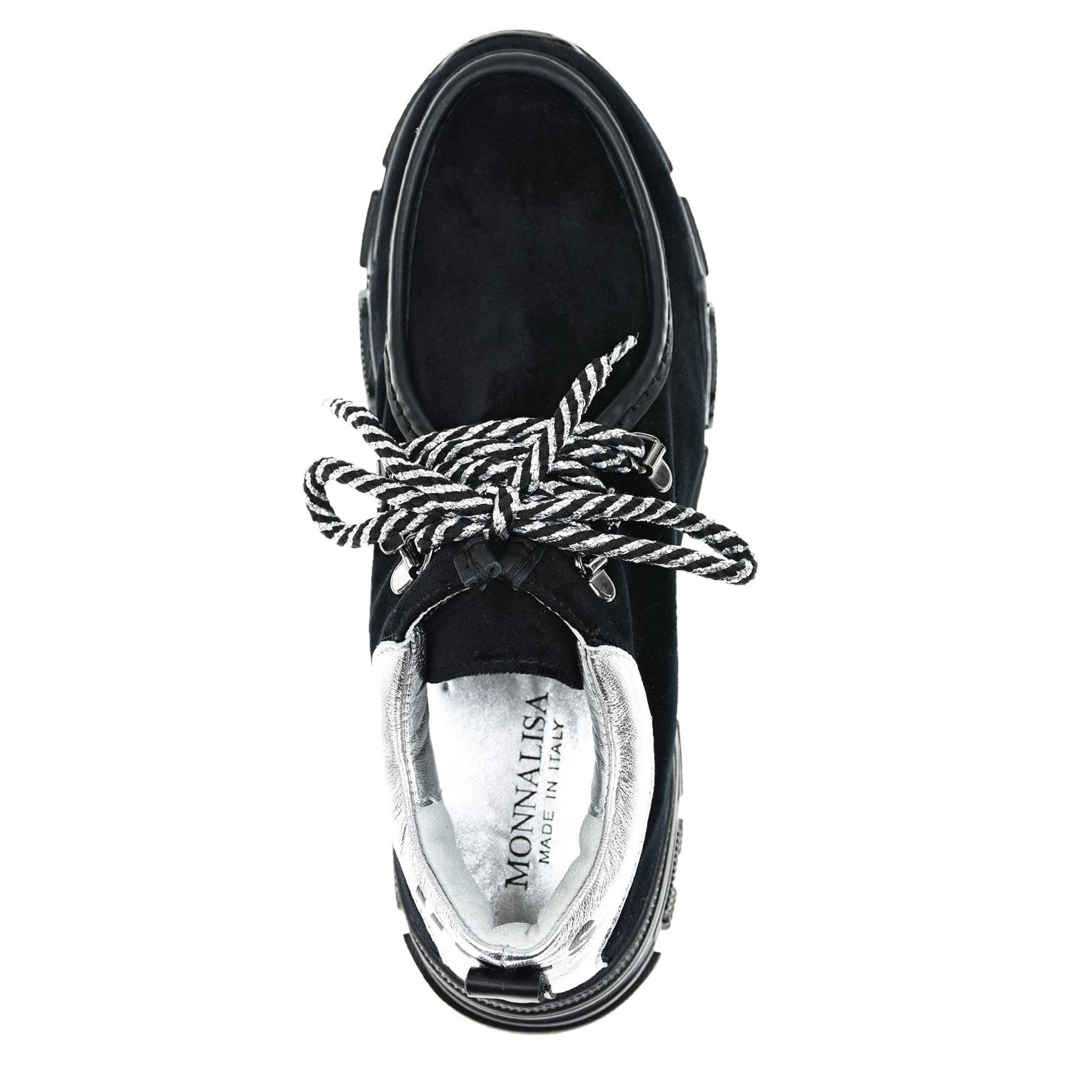 Низкие ботинки для девочек Monnalisa детские, размер 37, цвет черный - фото 4