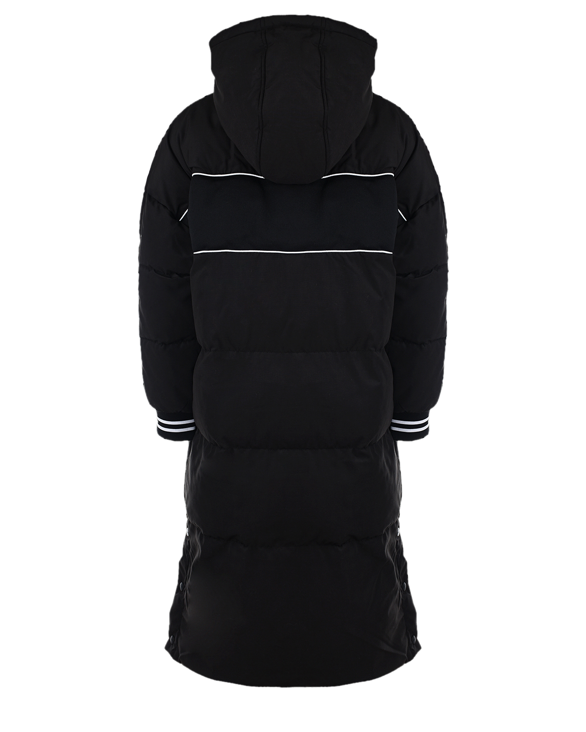 Черное стеганое пальнто DKNY детское, размер 176, цвет черный - фото 3