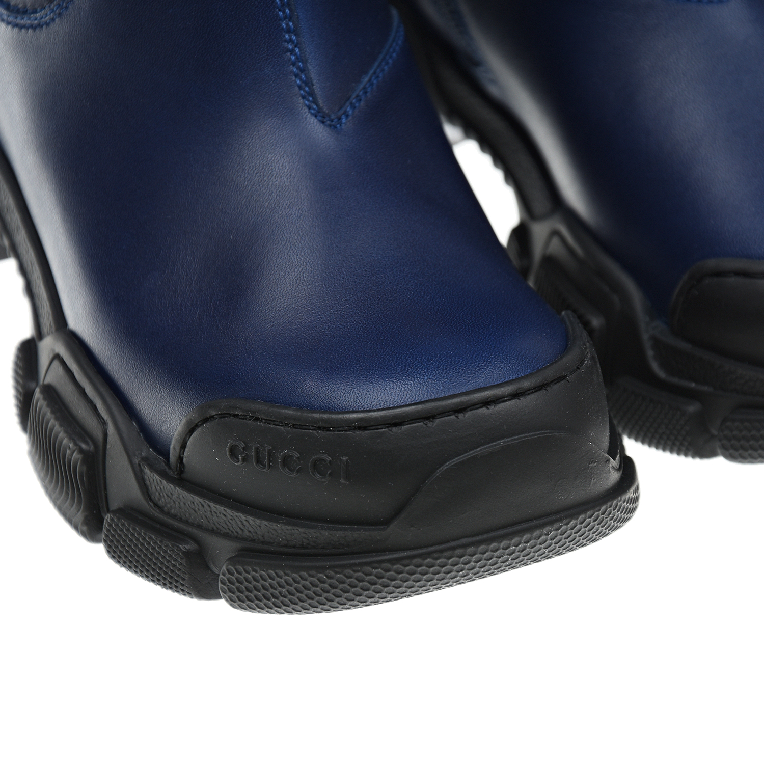 Синие ботинки на массивной подошве GUCCI детские, размер 27, цвет синий - фото 7