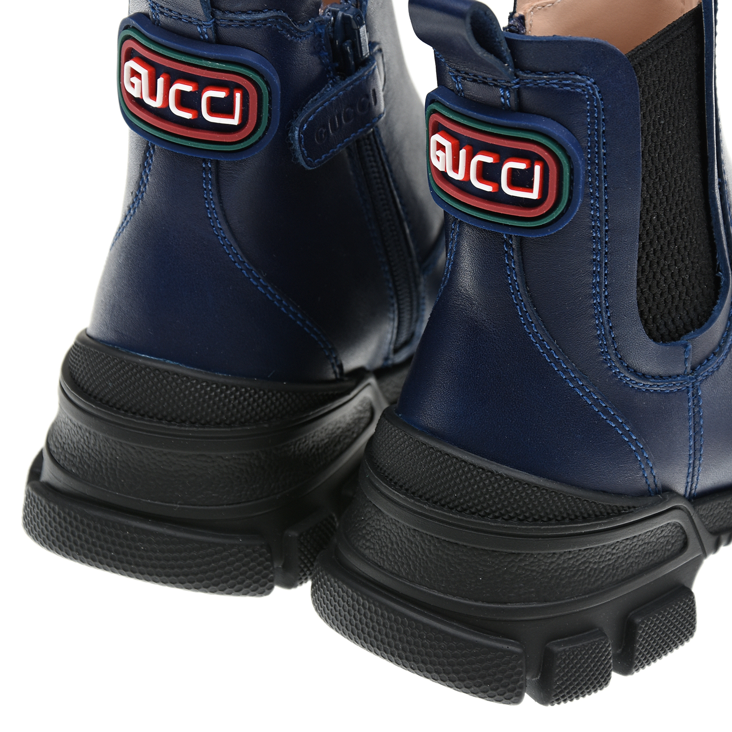 Синие ботинки на массивной подошве GUCCI детские, размер 27, цвет синий - фото 8