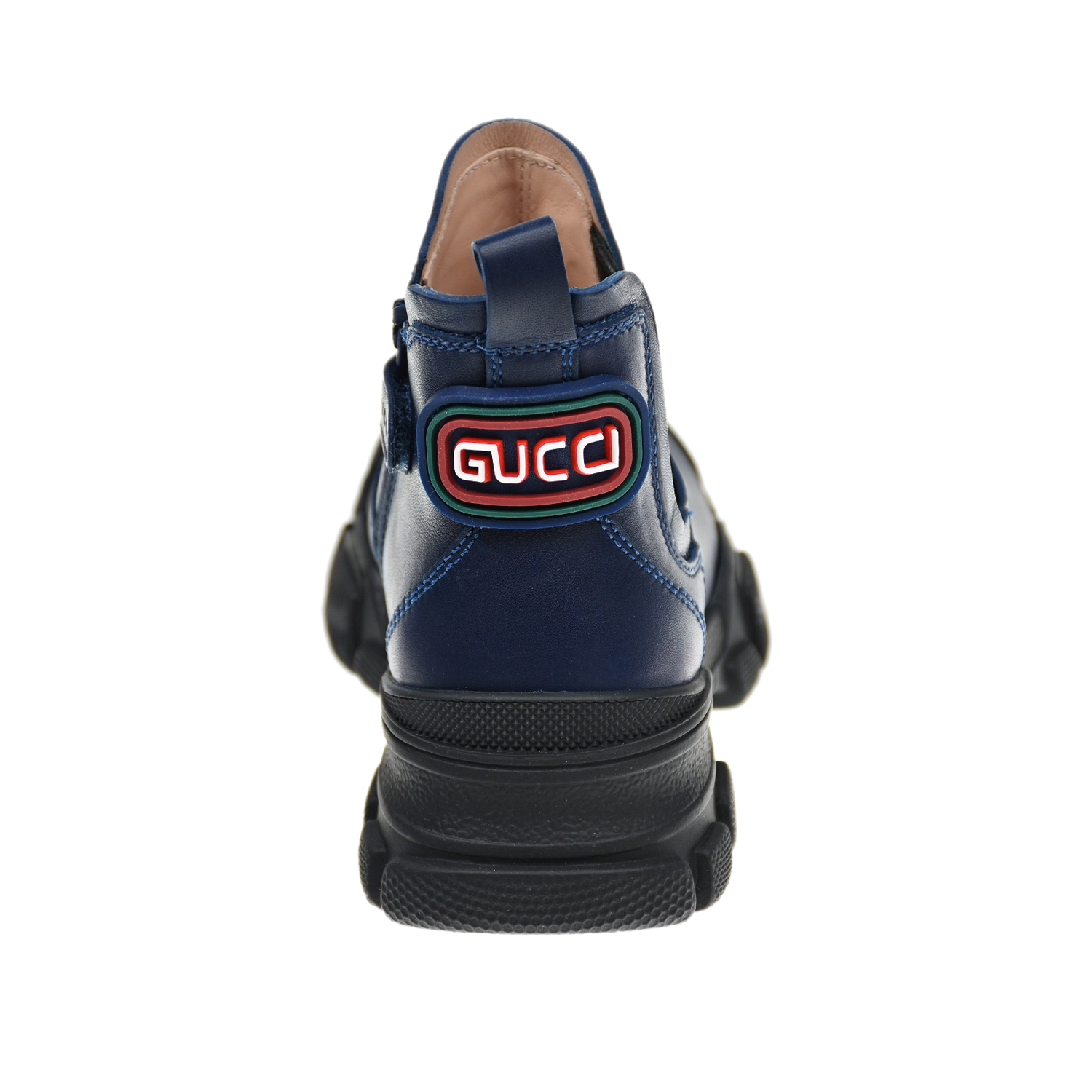 Темно-синие ботинки на массивной подошве GUCCI детское, размер 24, цвет синий - фото 3