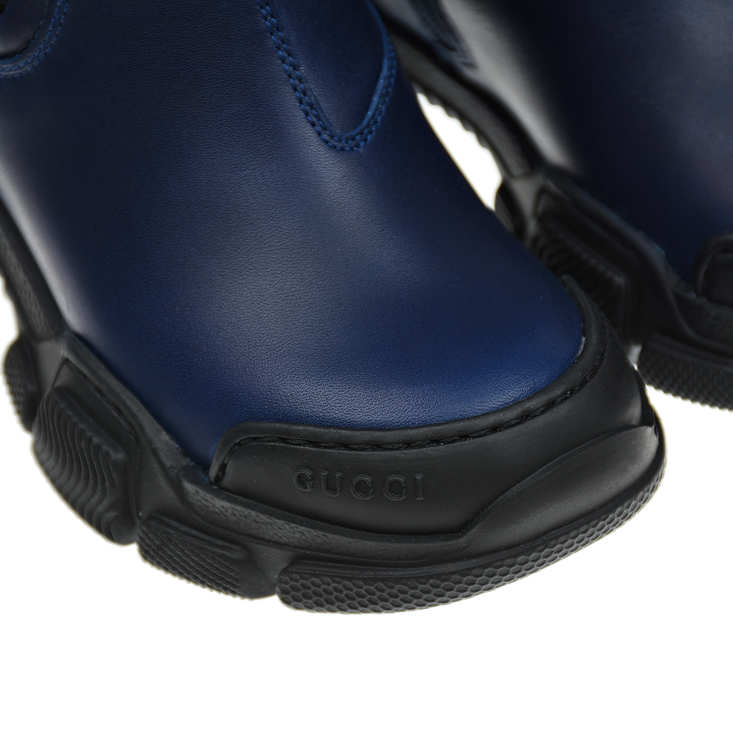 Темно-синие ботинки на массивной подошве GUCCI детское, размер 24, цвет синий - фото 7