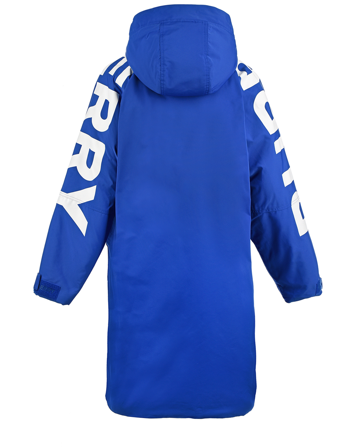 Синее пальто с капюшоном Burberry детское, размер 116, цвет синий - фото 2