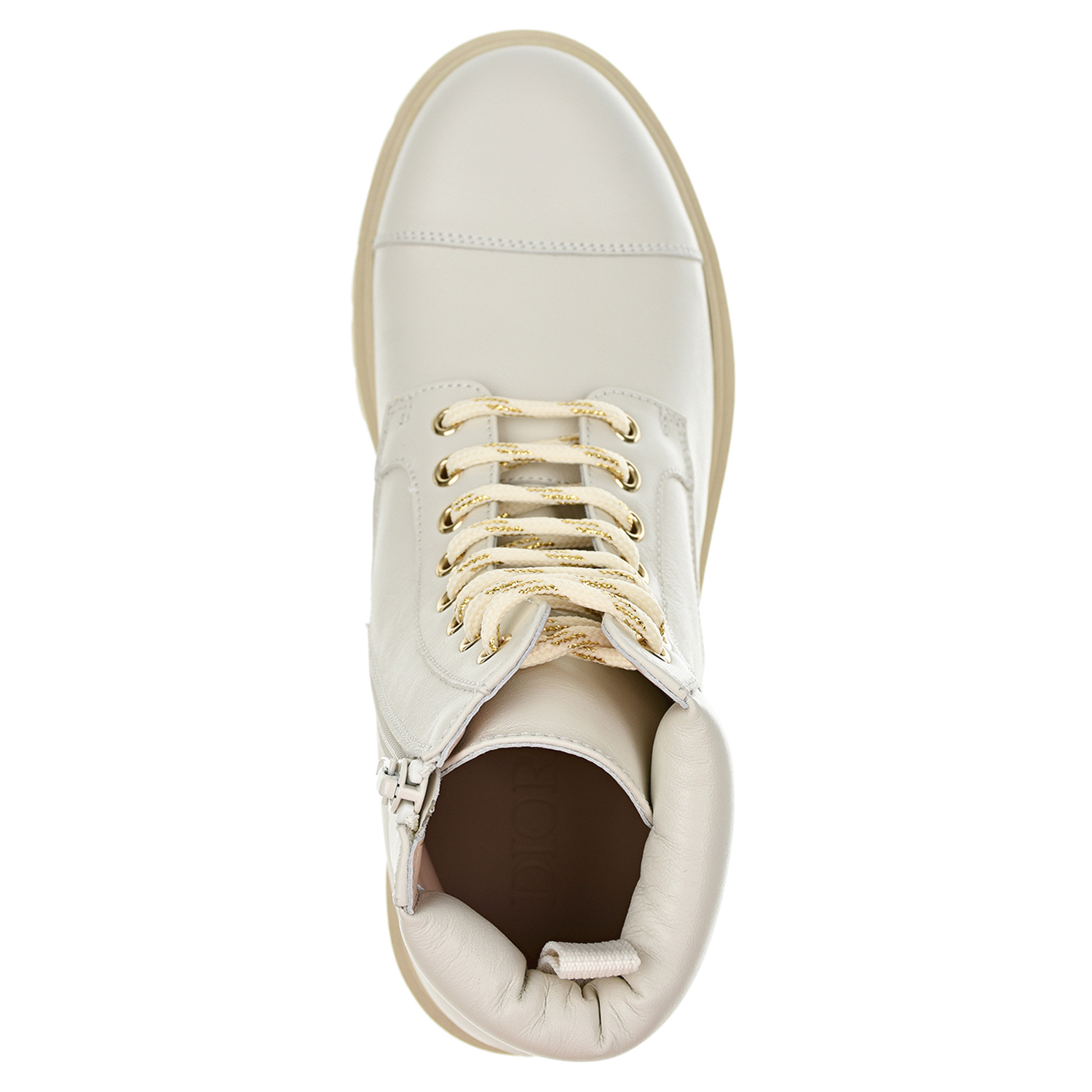 Белые ботинки с логотипом в тон Dior детские, размер 34, цвет белый - фото 4