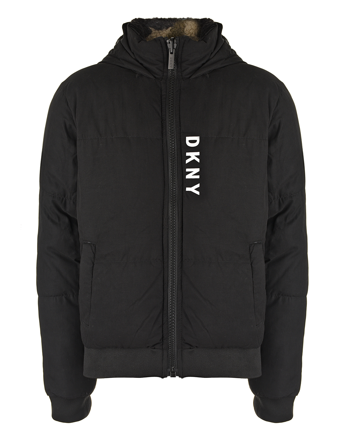 Черная куртка 3 в 1 DKNY детская, размер 152, цвет черный - фото 3