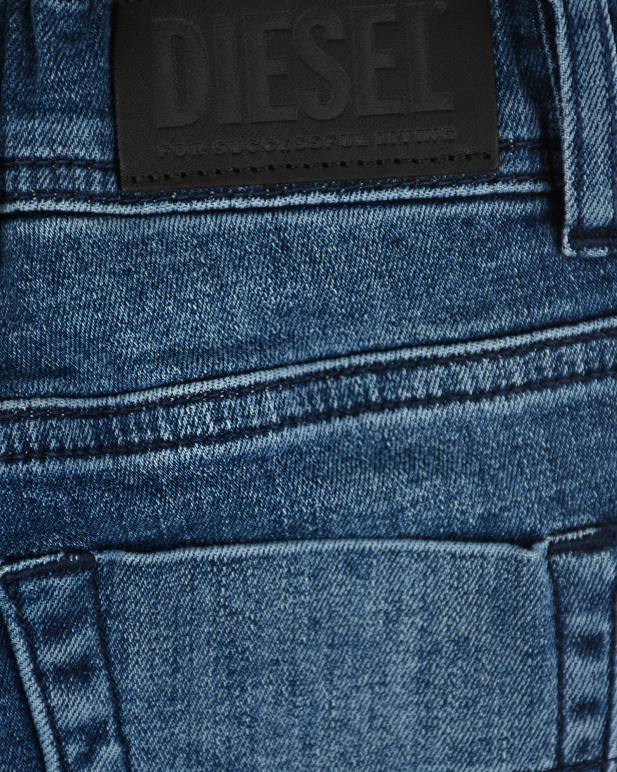 Синий джинсы skinny fit Diesel детский, размер 86 - фото 4