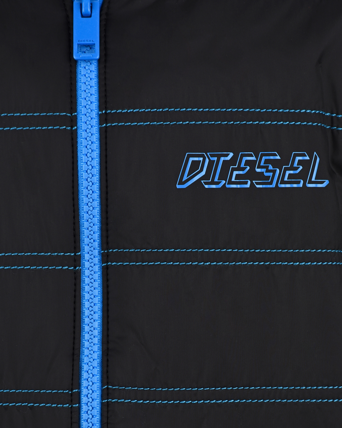 Утепленная спортивная куртка Diesel детская, размер 140, цвет черный - фото 3