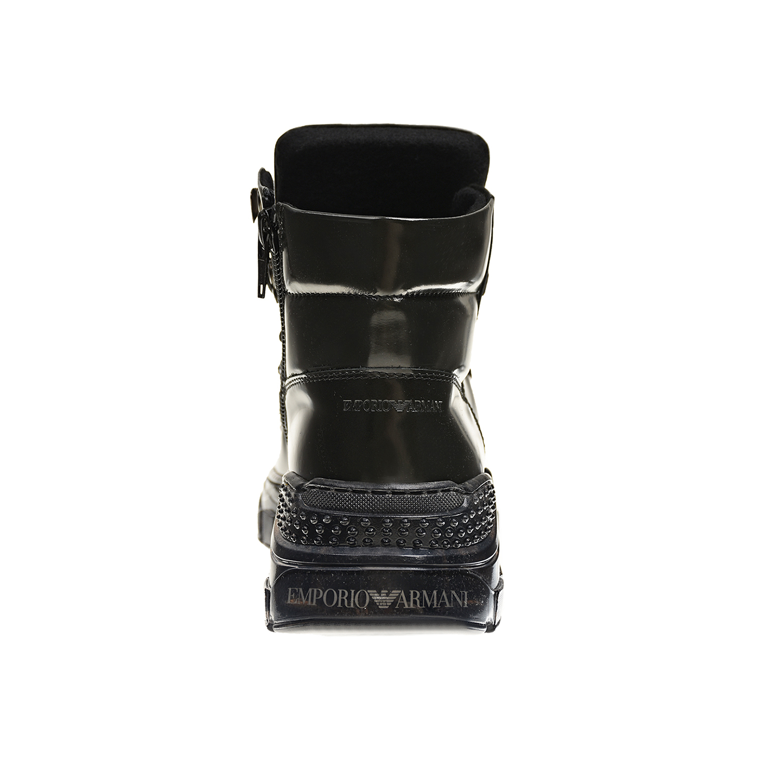 Черные высокие кроссовки Emporio Armani детские, размер 36, цвет черный - фото 3