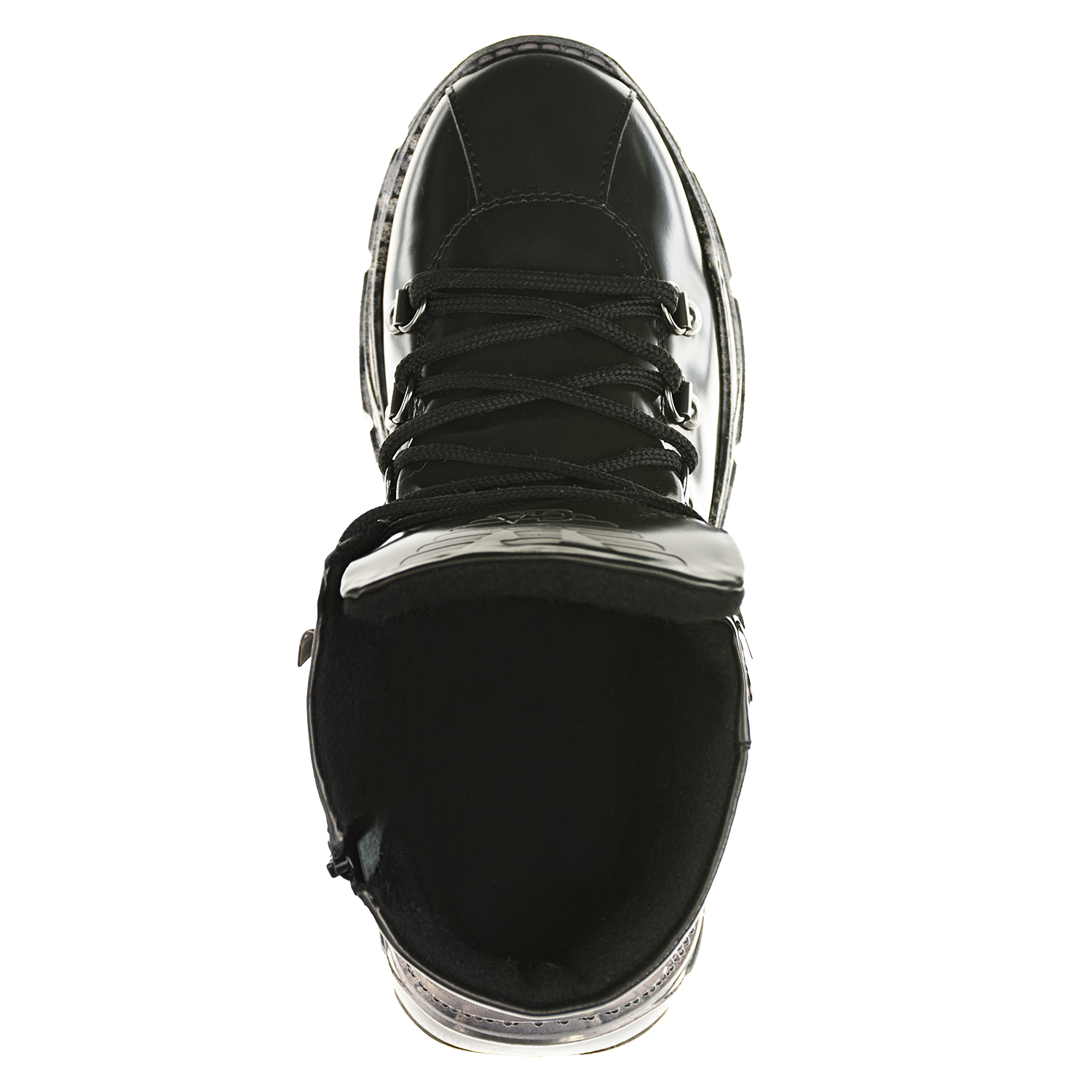 Черные высокие кроссовки Emporio Armani детские, размер 36, цвет черный - фото 4